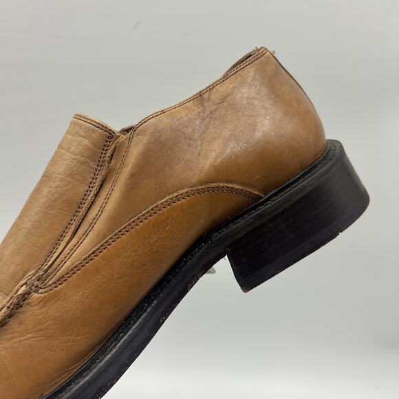 VINTAGE KENNETH COLE LEATHER UPPERS SIZE 13 TAN DERBY MADE  display picture 3